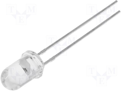 Светодиод 5mm червен LL-503VC2E-V1-4DC LED; 5mm; червен; 8500-14000mcd; 15°; Чело: изпъкнал